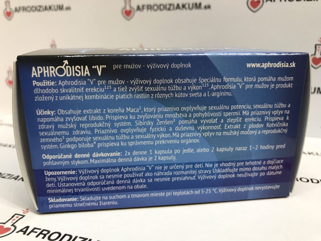 Aphrodisia V - použitie, účinky, dávkovanie